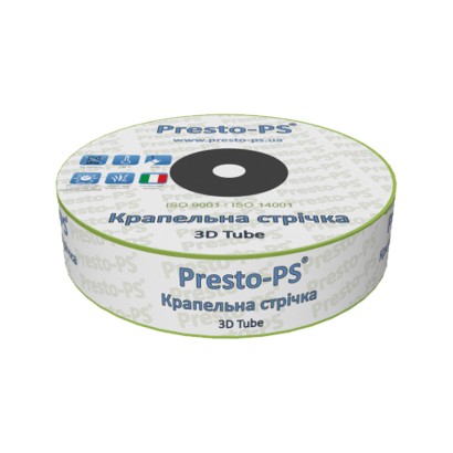 Эмиттерная капельная лента Presto-PS 3D TUBE 7 mil, 2.7 л, 30 см (500 м)