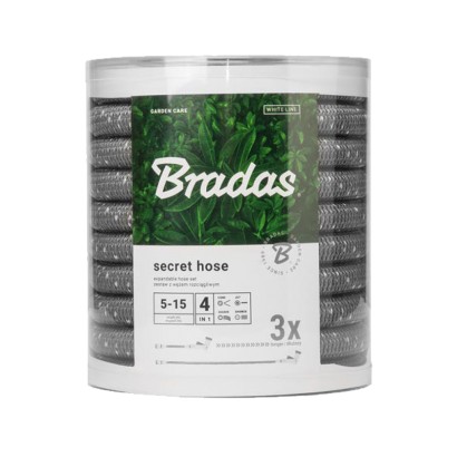 Растягивающийся шланг садовый Bradas SECRET HOSE серый (8-24 метра)