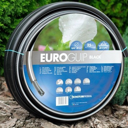 Шланг садовый 1/2 Tecnotubi EURO GUIP Black (25 метров)